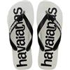 Havaianas Top Logomania 2 Unisex - Adulto FlipFlop White / Black / White 45 EU