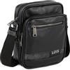 Lois - Borsa A Tracolla Uomo In Pelle Compatta - Design Elegante E Funzionale Per Ogni Giorno - Borsello Uomo Tracolla Pelle Con Tasche Multiple - Tracolla Uomo Piccola Da Viaggio E Lavoro, Nero