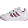 adidas Unisex - Bambini e Ragazzi Tensaur Sport 3.0 Hook And Loop Kids Shoes, Ftwr White/Bliss Pink/Grey Two, 40 EU