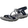 Skechers Reggae Slim Takes Two, Sandali Donna, Navy Gore Durabuck White Trim, 42 EU