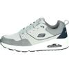 Skechers Uomo Uno Retro One Trainers, Grey Leather And Suede/Mesh, 45 EU