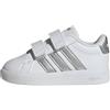 adidas Unisex - Bimbi 0-24 Grand Court 3.0 Infants Shoes, Ftwr White/Silver Met./Silver Met., 20 EU