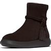 Fitflop Donna Iq-comff nappa camoscio stivali corti caviglia, Marrone cioccolato, 36 EU