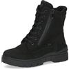 CAPRICE Stivaletti invernali da donna stringati in pelle idrorepellenti, Nero (Black Nubuc), 36 EU