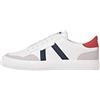 JACK & JONES Jfwmorden Pu Combo 2.5 SN Sneaker da Uomo, Dettagli Bianchi, Blu Navy, 44 EU