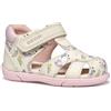 Geox B SANDAL ZAPITO GIRL - Sandalo Baby - Madchen, Ivory/Pink,