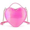 lola mae - Heart Shaped Crossbody, Borsa a tracolla a forma di cuore Love Lock Key Donna