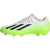 adidas Unisex - Bambini X Crazyfast.3 Firm Ground Boots, Cloud White / Core Black / Lucid Lemon, 36 2/3 EU