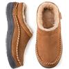 Zigzagger Pantofole Uomo Mocassino in Camoscio, Pantofole Uomo Invernali Hearthfire in Memory Foam Moc,Cammello 48 EU