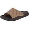 GUESS Magaria, Sandali a Ciabatta Uomo, Logo Marrone Chiaro Multi 230, 39.5 EU