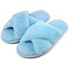 riemot Pantofole Donna in Memory Foam Ciabatte Invernali da Casa Calde leggere Comode Ciabatte Donna Antiscivolo Ciabatte Pelose Morbide Suola Scarpe Donna Invernali Indoor Outdoor,Blu,40/41 EU