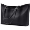 KALIDI FANCY FOREST KALIDI Borsa tote con cerniera Borsa a tracolla in ecopelle per donna grande borsa casual lavoro appuntamenti universitari, nero, Taglia unica
