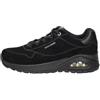 Skechers Uno Rugged Chillproof - Sneaker da Donna, in Pelle Scamosciata Nera, Duraleather/Finiture Ricamate, Taglia 38