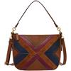 Fossil Jolie, borsa a tracolla in pelle o pelle scamosciata marrone per donna