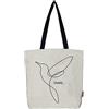 hello-bags VUELA Borsa tote bag in tela con cerniera, fodera e tasca interna. Include una busta regalo kraft. Colore: Écru/Nero. 37x38 cm. Donna