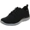 Skechers Uomo Summits Doharis Scarpe da ginnastica, Black Knit Trim, 45 EU