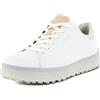 ECCO Tray Hybrid Hydromax Water-Resistant, Scarpe da Golf Donna, Bianco Brillante, 42 EU