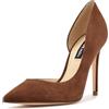 Nine West Décolleté Folowe Donna, Camoscio Marrone Medio 210, 37 EU