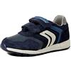 Geox J Alben Boy E, Sneakers Bambini e ragazzi, Blu (Navy/Dk Avio), 35 EU