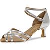 Diamant - Diamant Damen Latein Tanzschuhe 035-077-013, Scarpe Da Ballo - Standard & Latino da donna, Argento (Silber (Silber)), 35 1/3