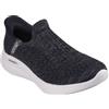 Skechers Sneaker Sportive Relaxed Fit Donna, Bordo Rosa Chiaro Lavorato a Maglia Nera, 37.5 EU