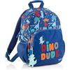 Miquelrius Zaino doppio London RECICLATO Dino Dude Unisex Bambini Blu, Medio