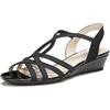 LifeStride Yaya Wedge, Sandali con Zeppa Donna, Nero, 41.5 EU
