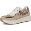 MARCO TOZZI Sneaker da donna piatte con lacci, suola Chunky, Cream Comb, 36 EU