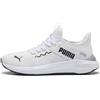 PUMA Scarpe da Corsa SOFTRIDE Enzo 5 Slip Tech Unisex, Bianco, Nero-Grigio Eco, 3,5 UK, Puma Bianco PUMA Nero Grigio Echo, 36 EU
