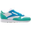 Reebok Classic Leather, Scarpe da Ginnastica Donna, White/Unleashed Green/Grey 1, 35.5 EU
