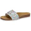 Lico Ciabatte Donna Bioline Solveig, Bianco Multicolore, 40 EU