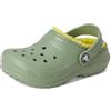 Crocs Classic Lined Clog T Unisex - Bambini e ragazzi, Moss, 22/23 EU