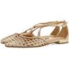 GIOSEPPO Ballerine in Pelle Blu con INTRECCI per Donna LESKOVIC