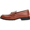 Tommy Hilfiger Donna Mocassini Logo Leather Loafer in Pelle, Marrone (Cinnamon Bark), 36