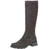 CAPRICE Donna Stivali con Tacco Alti al Ginocchio Vegani, Grigio (Dk Grey Str.), 39 EU
