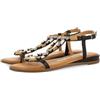 GIOSEPPO Sandali Neri con Pietre Multicolor per Donna MULION