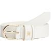 Tommy Hilfiger Donna Cintura Essential Effortless 2,5 cm Cintura in Pelle, Bianco (Th Optic White), 70 cm