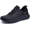 Skechers Donna Bobs Squad Chaos In Color Slip-In ALLENATRICE, Black Mesh, 35.5 EU
