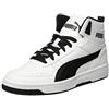 PUMA Unisex Puma Rebound JOY Sneakers, Puma White-Puma Black, 40.5 EU
