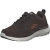Skechers Sneaker Flex Advantage 5.0 da Uomo, Marrone Suede Mesh Duraleather Nero Trim, 41 EU