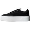 Calvin Klein Donna Sneakers con Suola Alta Lace Up Mix con Suola Plateau, Grigio (Black/Bright White), 38