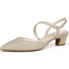 LifeStride Décolleté Minimalista da Donna, Oro Chiaro luccicante, 38