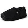 Dearfoams Ellie Fluffy Snuggle, Pantofole Donna, Nero, Large