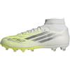 adidas Donna F50 SPARKFUSION League Mid Cut Firm Ground/Artificial Ground Football Boots Womens, Ftwr White/Iron Met./Hi-RES Yellow, 45 1/3 EU