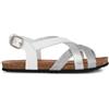 Geox Ragazza J Chilene Gir Sandal, bianco, 24 EU