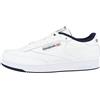 Reebok Club C 85, Sneaker Unisex - Adulto, Bianco Intense White Navy, 34 EU