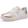 Tamaris Comfort sneaker da donna bassi con suola spessa a taglio basso, Multicolore (Gold/Silver), 40 EU