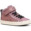 Geox J Kalispera Girl, Scarpe da Ginnastica, Dk Rose Black, 28 EU