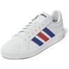 adidas Uomo Grand Court Base 3.0 Shoes, Ftwr White/Team Royal Blue/Pure Ruby, 36 2/3 EU