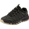 Skechers Dynamite atTrekking Low Cut Uomo, Bordo in Rete Sintetica Nera, 39 EU